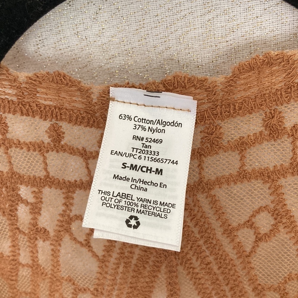 Brown Open Cardigan, Kimono or Coverup Size S/M - Picture 3 of 4